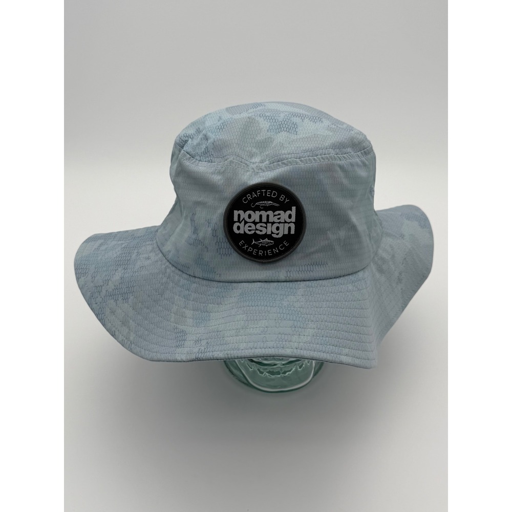 Nomad Design Experience Mens Fishing Bucket Hat Blue Camo Wide Brim Sun Hat